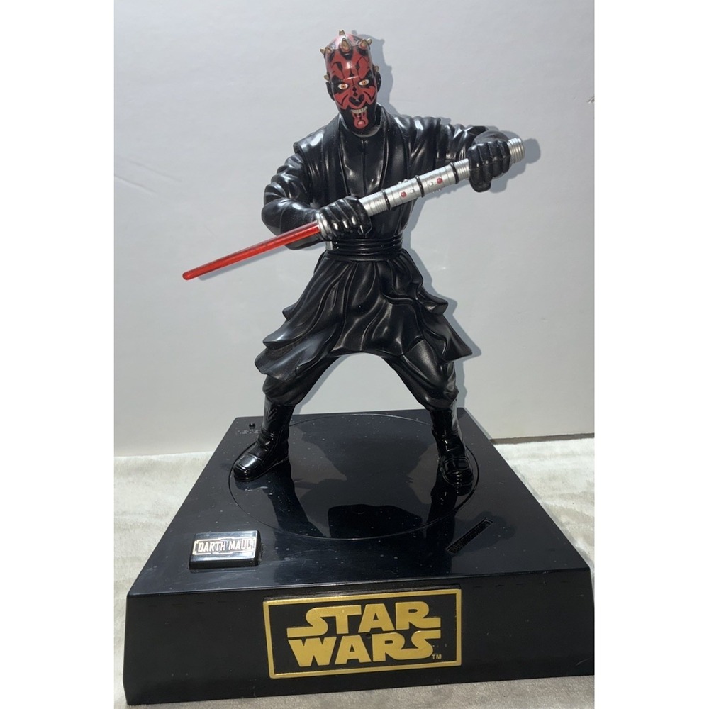 Darth Maul‎ Coin Bank Interactive Talking Thinkway Toys Star Wars Episode 1 Vtg